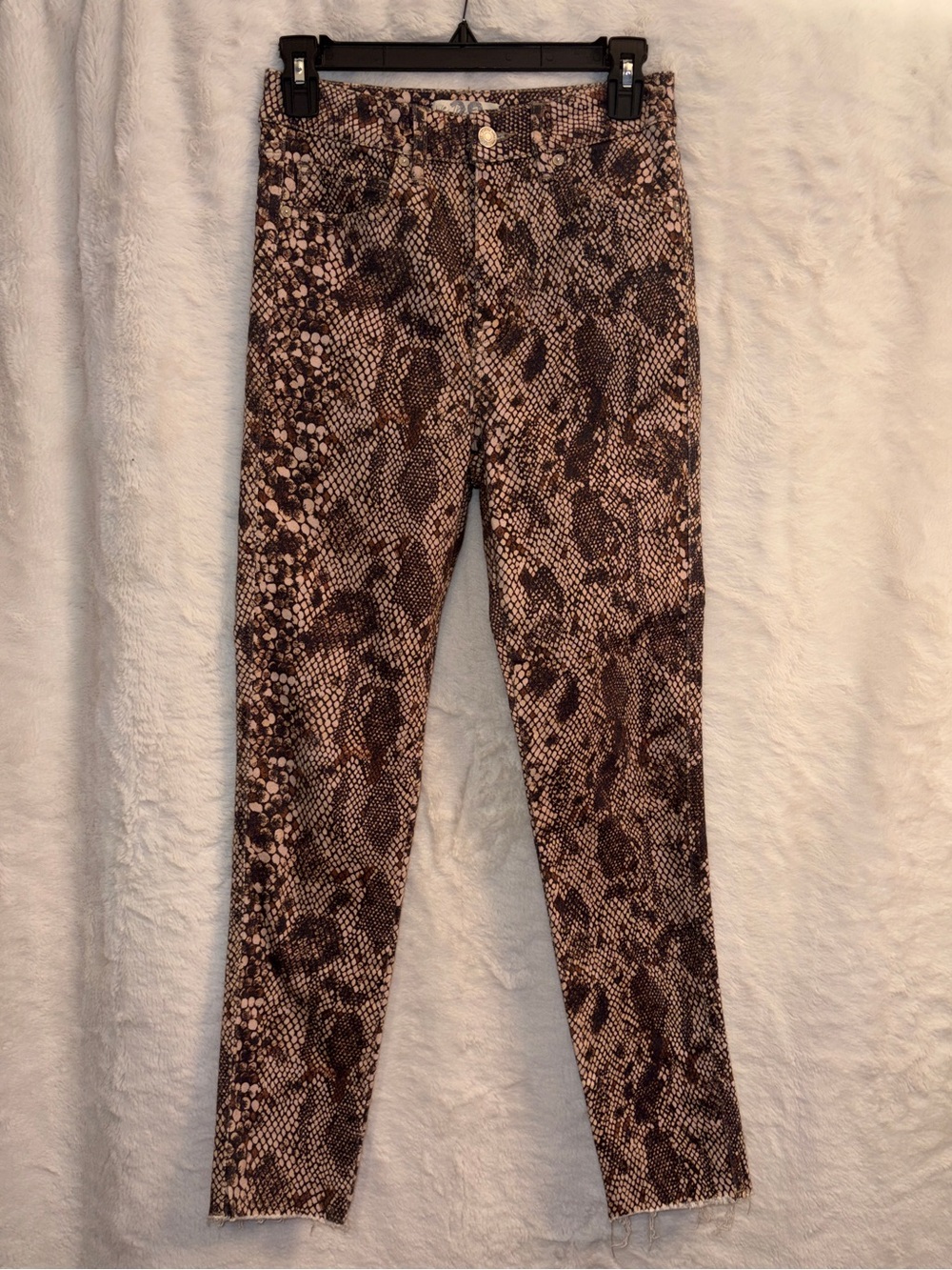 We The Free Brown Snake Print Skinny Jeans
